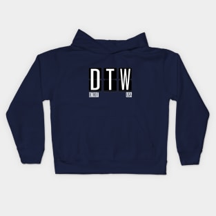 DTW - Detroit Michigan Airport Code Souvenir or Gift Shirt Kids Hoodie